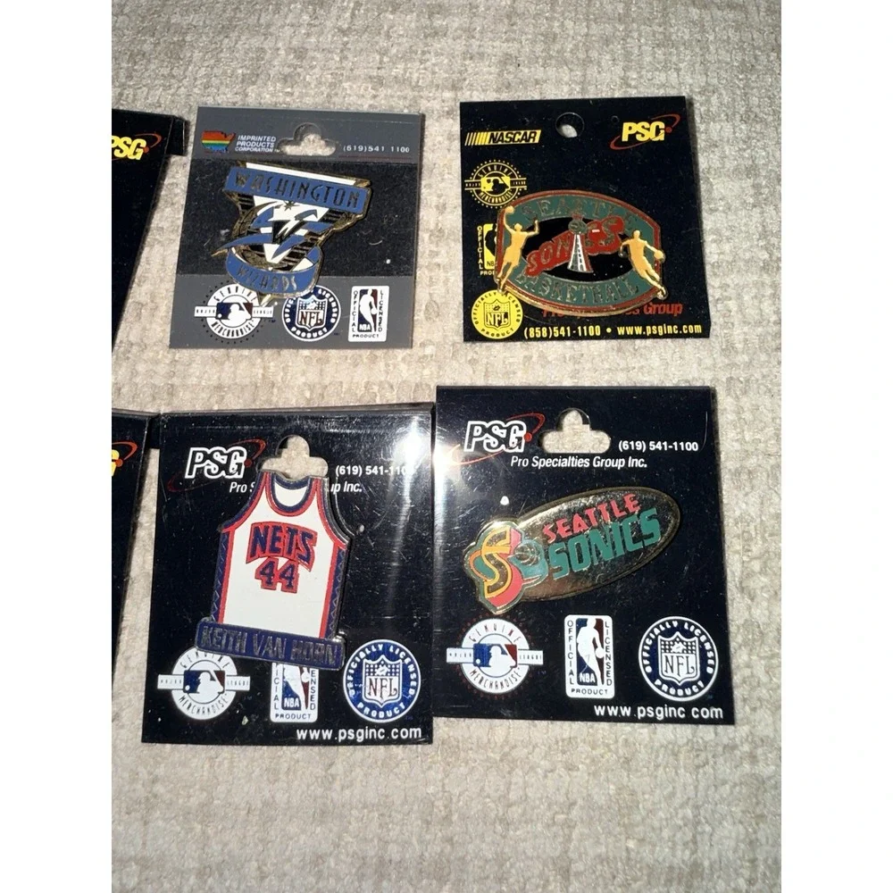 Vintage NBA Basketball Lapel Enamel Pins Bundle Lot Of 8